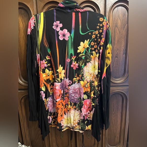 Joseph Ribkoff Multicolor Floral Fooler Top - Picture 4 of 7